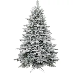   Műfenyő, MagicHome Vianoce Royal Frosty, fehér, 150 cm, extra sűrű, 3D+2D ágkialakítás, természetes havas hatású