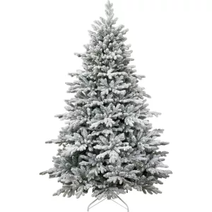 Műfenyő, MagicHome Vianoce Royal Frosty, fehér, 150 cm, extra sűrű, 3D+2D ágkialakítás, természetes havas hatású