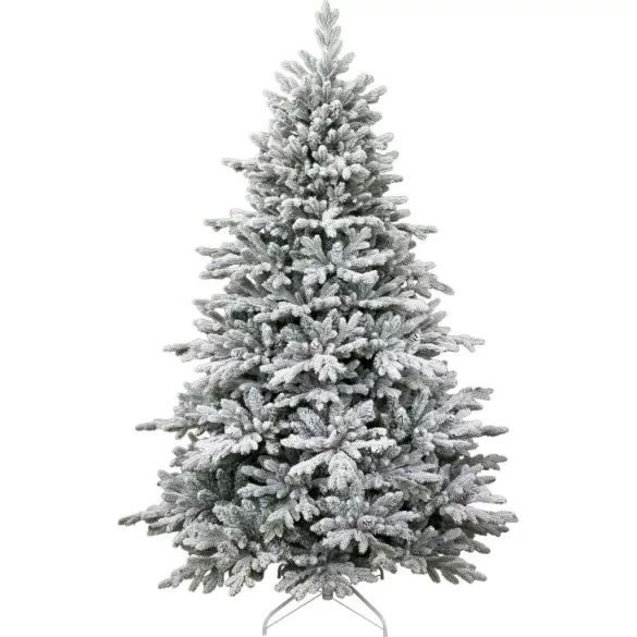 Műfenyő, MagicHome Vianoce Royal Frosty, fehér, 150 cm, extra sűrű, 3D+2D ágkialakítás, természetes havas hatású