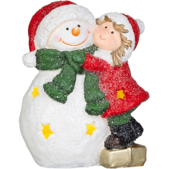 MagicHome karácsonyi dekoráció, hóember, LED, 12,5 x 8 x 15,8 cm