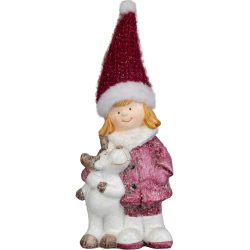 MagicHome karácsonyi dekoráció, fiú, 9,2 x 7,6 x 23 cm