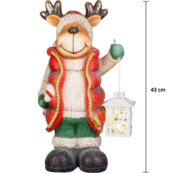 MagicHome karácsonyi dekoráció, rénszarvas, LED, 22 x 17 x 43 cm