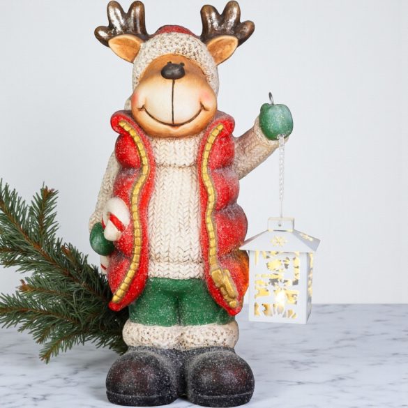 MagicHome karácsonyi dekoráció, rénszarvas, LED, 22 x 17 x 43 cm