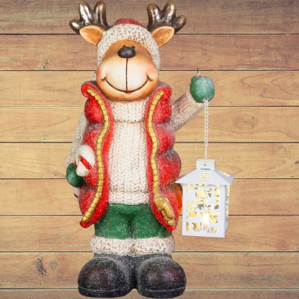 MagicHome karácsonyi dekoráció, rénszarvas, LED, 22 x 17 x 43 cm