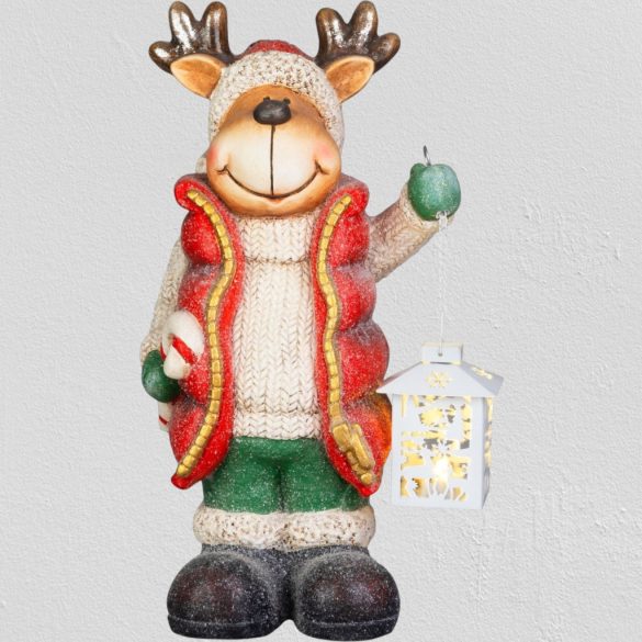 MagicHome karácsonyi dekoráció, rénszarvas, LED, 22 x 17 x 43 cm