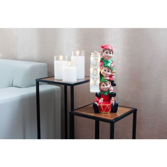 MagicHome karácsonyi dekoráció, manó, LED, 13,3 x 12,5 x 30,5 cm