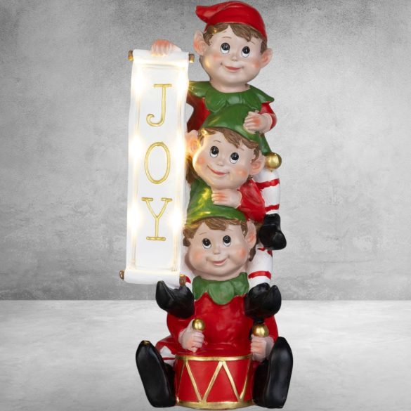 MagicHome karácsonyi dekoráció, manó, LED, 13,3 x 12,5 x 30,5 cm