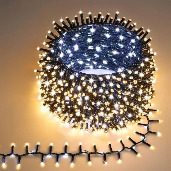 LED fényfüzér, MagicHome Vianoce, 930 LED, 30 m, vegyes színek, egyszerű világítás, IP44, kültéri és beltéri