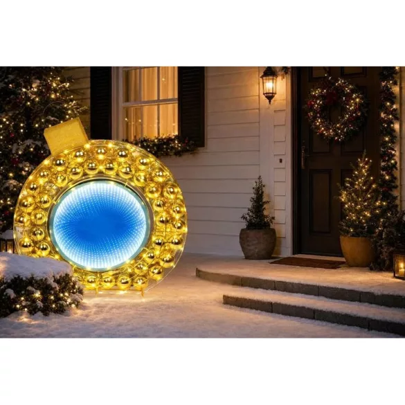 Karácsonyi díszvilágítás, MagicHome Vianoce, 3D Gömb, 160 LED, 80 x 8 x 90 cm, vegyes színek, IP44, beltéri/kültéri