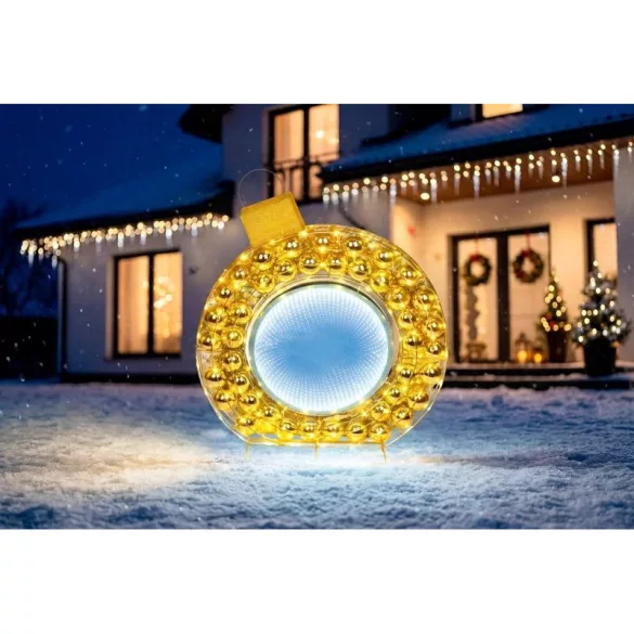 Karácsonyi díszvilágítás, MagicHome Vianoce, 3D Gömb, 160 LED, 80 x 8 x 90 cm, vegyes színek, IP44, beltéri/kültéri