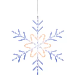   Karácsonyi díszvilágítás, MagicHome Vianoce, hópehely, 72 LED, átmérő: 57 cm, vegyes színek, IP44, beltéri/kültéri