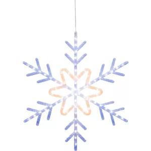 Karácsonyi díszvilágítás, MagicHome Vianoce, hópehely, 72 LED, átmérő: 57 cm, vegyes színek, IP44, beltéri/kültéri