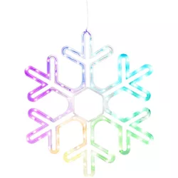   Karácsonyi díszvilágítás, MagicHome Vianoce, hópehely, 90 LED, RGB, elemes