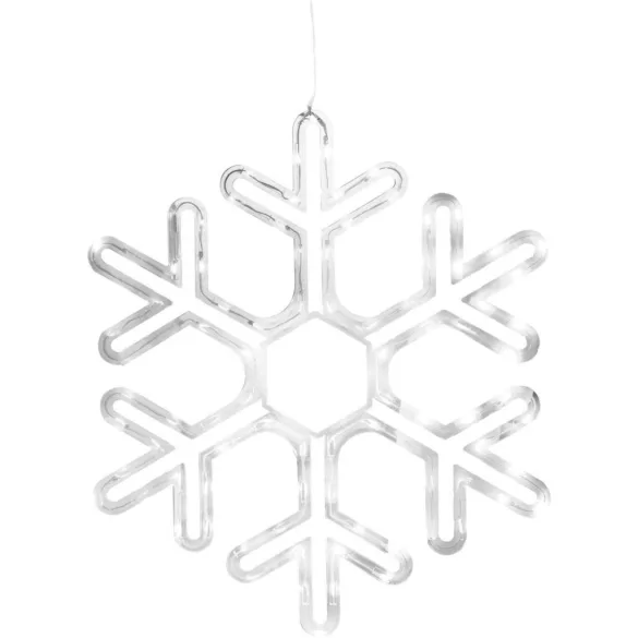 Karácsonyi díszvilágítás, MagicHome Vianoce, hópehely, 90 LED, RGB, elemes