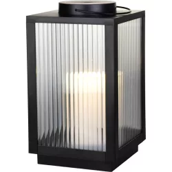   Karácsonyi lámpa, MagicHome Vianoce, 22 x 22 x 38 cm, fekete, 1 db LED, melegfehér fényű, IP20, elemes (3 db AA)