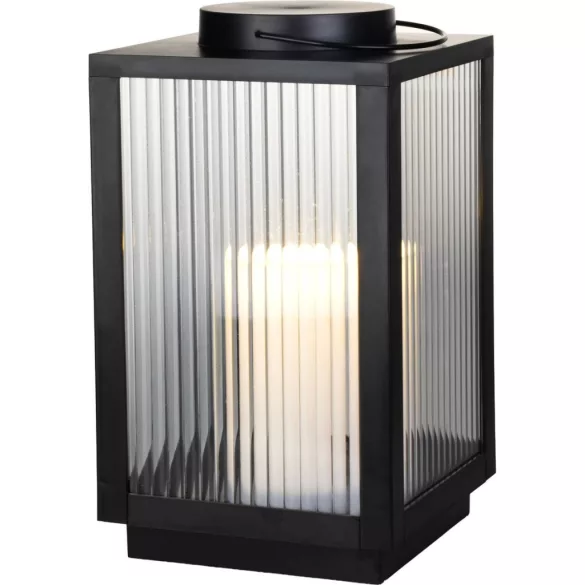 Karácsonyi lámpa, MagicHome Vianoce, 22 x 22 x 38 cm, fekete, 1 db LED, melegfehér fényű, IP20, elemes (3 db AA)