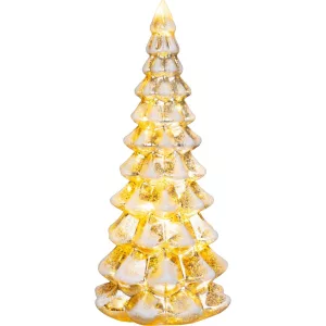 Műfenyő, MagicHome Vianoce, 34 cm, 15 LED, melegfehér, beltéri, asztali elhelyezésre, elemes (2 db AA)
