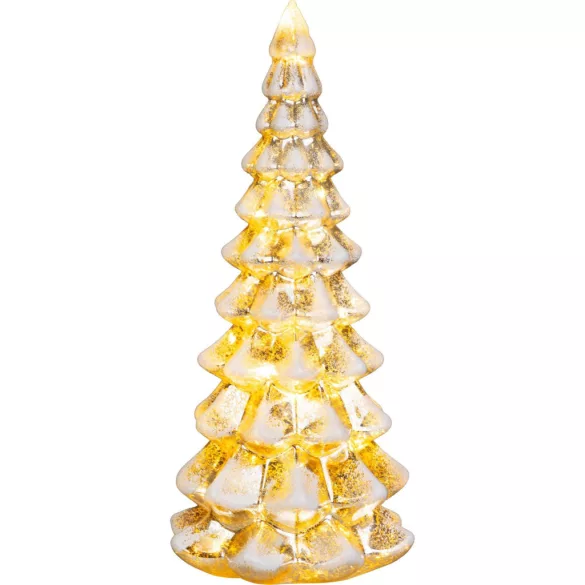 Műfenyő, MagicHome Vianoce, 34 cm, 15 LED, melegfehér, beltéri, asztali elhelyezésre, elemes (2 db AA)
