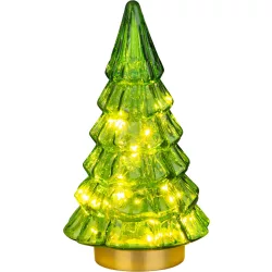   Műfenyő, MagicHome Vianoce, 34 cm, 12 LED, melegfehér, beltéri, asztali elhelyezésre, elemes (2 db AA)