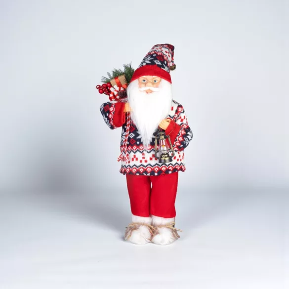 MagicHome karácsonyi dekoráció,  Mikulás, pulóverrel, 60 cm