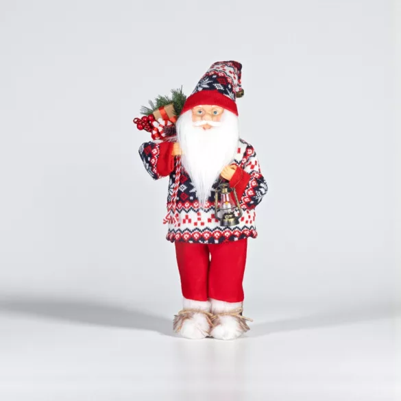 MagicHome karácsonyi dekoráció,  Mikulás, pulóverrel, 60 cm