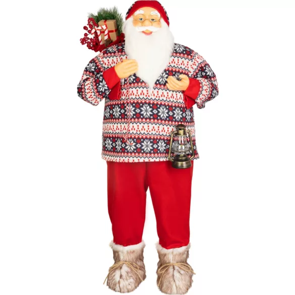 MagicHome karácsonyi dekoráció,  Mikulás, pulóverrel, 120 cm