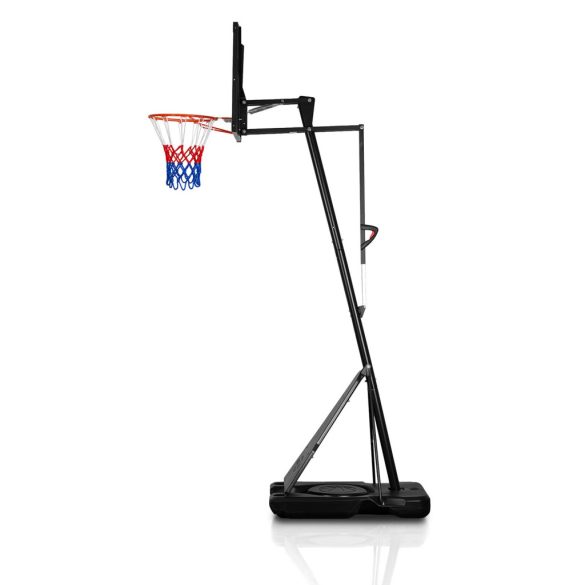 Kosárlabdapalánk, Neo-Sport NS-284, mobil, állítható, 160–305 cm magasság, szabadon álló, kerekekkel, acél váz, PVC palánk 110 x 70 cm, 45 cm gyűrű, 65 l tölthető talp