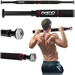   Húzódzkodó rúd, Neo-Sport NS-311, fekete, állítható 60-85 cm, ajtókeretbe feszíthető, acél, habszivacs markolat, csúszásgátló gumivégek, 150 kg teherbírás (TE131100)