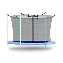   Trambulin belső védőháló, Neo-Sport 1358, átmérő: 183 cm, magasság: 150 cm, 6 oszlophoz, polietilén, cipzáras bejárat