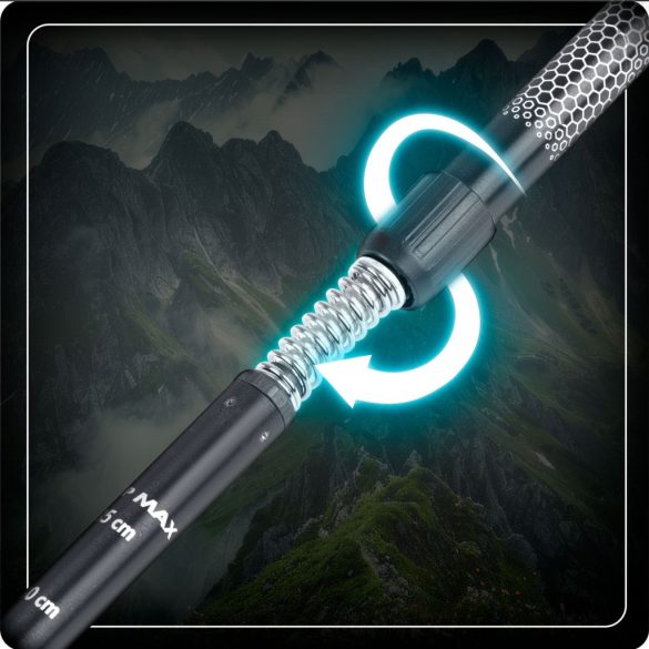 Túrabot, Neo-Sport NS-380, szürke, alumínium, parafa és műanyag markolat, teleszkópos, 65 / 135 cm, 1 pár