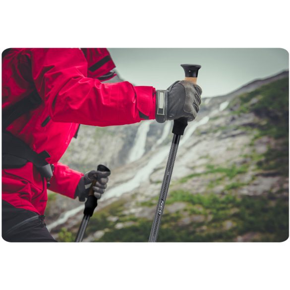 Túrabot, Neo-Sport NS-380, szürke, alumínium, parafa és műanyag markolat, teleszkópos, 65 / 135 cm, 1 pár