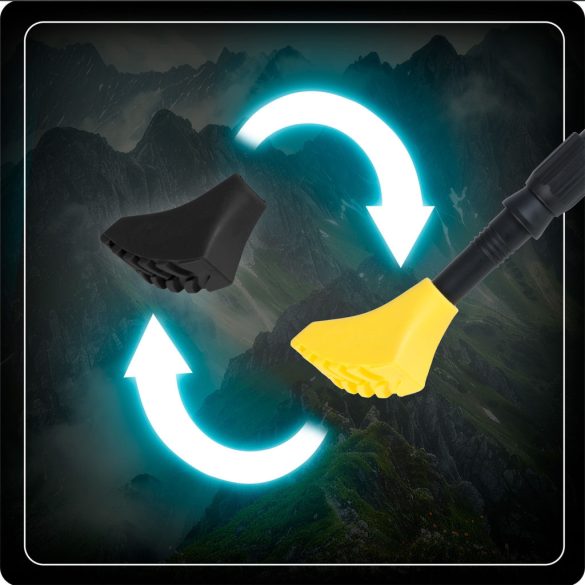 Túrabot, Neo-Sport NS-383, zöld, alumínium, parafa markolat, teleszkópos, 85 / 143 cm, 1 pár