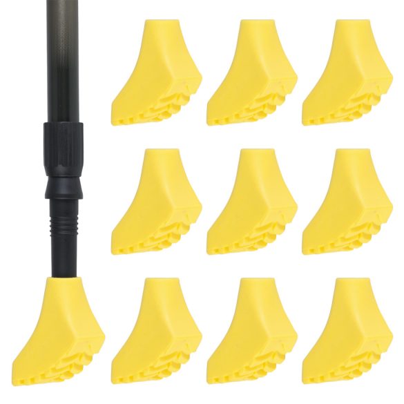 Túrabot gumivég, Neo-Sport, sárga, 10 db-os készlet, csúszásgátló, erős gumi, többféle felületre