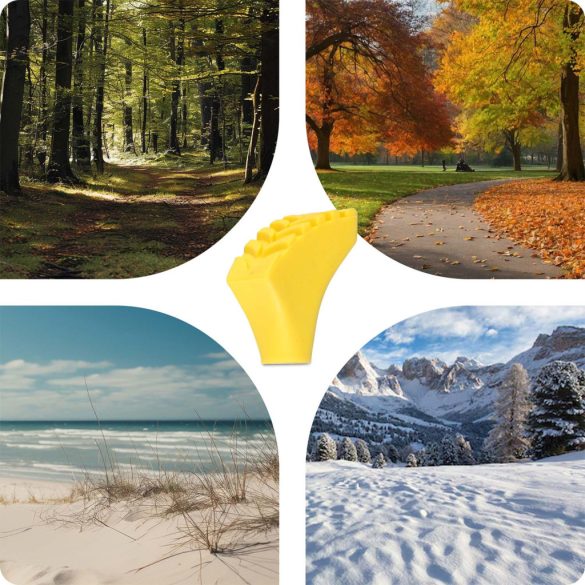 Túrabot gumivég, Neo-Sport, sárga, 10 db-os készlet, csúszásgátló, erős gumi, többféle felületre