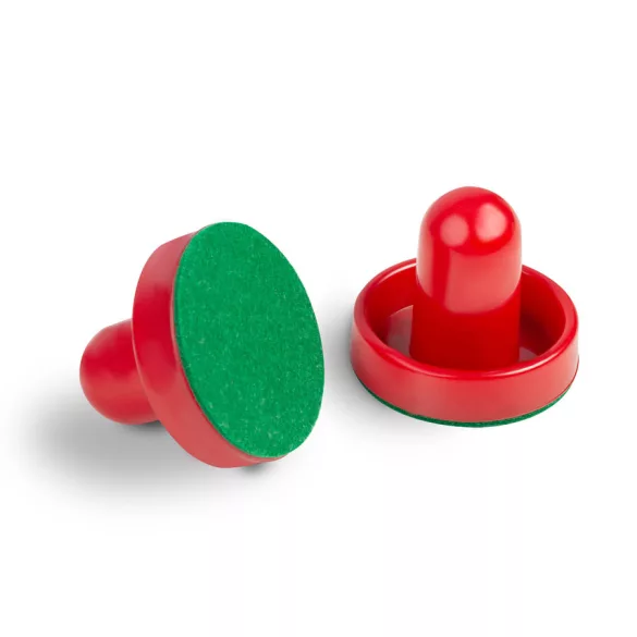Léghoki ütő és korong szett, Neo-Sport Air Hockey, 2 db ütő 4,5 x 5 cm filc alátétekkel, 6 db korong 3,2 cm