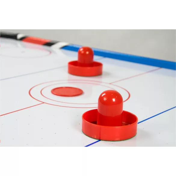 Léghoki ütő és korong szett, Neo-Sport Air Hockey, 2 db ütő 4,5 x 5 cm filc alátétekkel, 6 db korong 3,2 cm