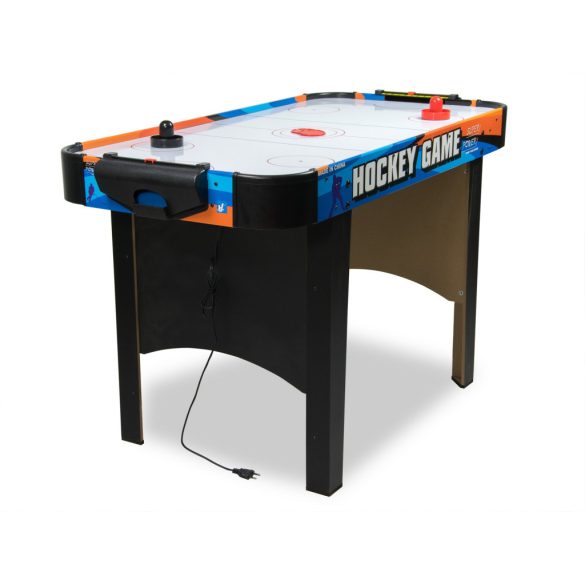 Léghoki asztal, Neo-Sport NS-428 Air Hockey, fehér, 121,5 x 61 x 74,5 cm, asztali, MDF és PVC, légáram rendszer, 2 ütővel és 2 koronggal, analóg számláló, hálózati (220-240 V)