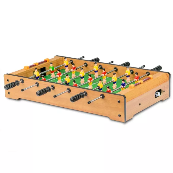 Csocsóasztal, Neo-Sport NS-435, zöld, 48,5 x 28,5 x 8,4 cm, hordozható, 18 játékos, 2 labda, 6 krómozott rúd, csúszásgátló fogantyúk, kézi számláló