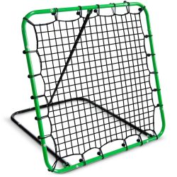   Visszapattanó futball edzőkapu, Neo-Sport, 100 x 100 cm, zöld keret, fekete PE háló, fém váz, időjárásálló, 4 db rögzítő