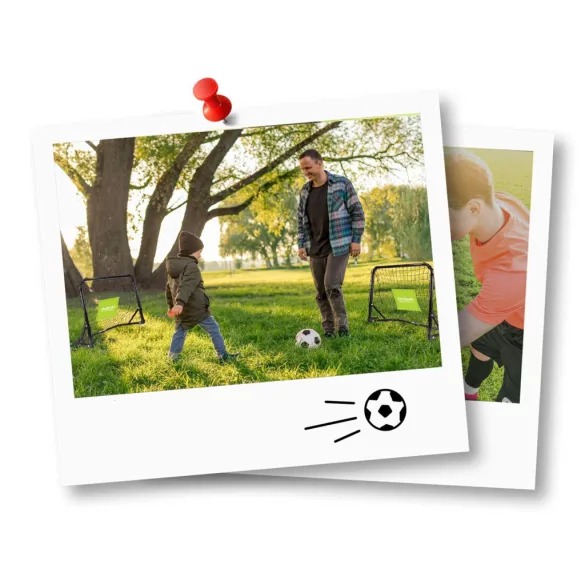 Futballkapu szett, Neo-Sport NS-461, 60 x 45 x 25 cm, 2 db, beltéri-kültéri, hordozható, PE háló, labdával és pumpával