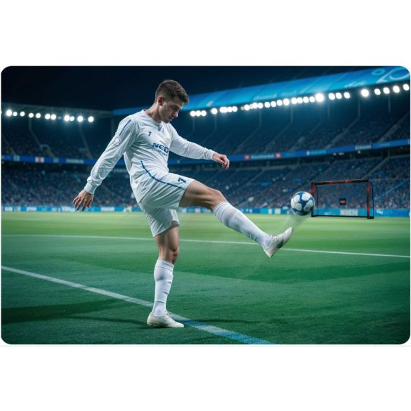 Futballkapu, Neo-Sport NS-473, 300 x 200 x 120 cm, fekete-piros, fekete PE háló, fém váz, időjárásálló, keretvédő fedéllel, szerszám nélkül összeszerelhető