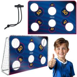   Célzóponyva futballkapura, Neo-Sport, 180 x 120 cm, sötétkék, vízálló, ütésálló, rögzítőkkel, könnyű felszerelés