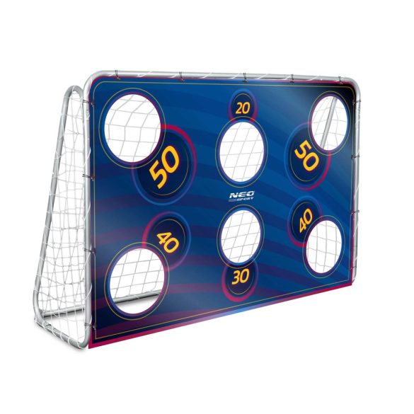 Célzóponyva futballkapura, Neo-Sport, 180 x 120 cm, sötétkék, vízálló, ütésálló, rögzítőkkel, könnyű felszerelés