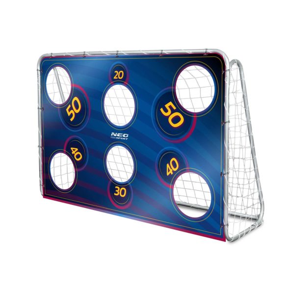 Célzóponyva futballkapura, Neo-Sport, 180 x 120 cm, sötétkék, vízálló, ütésálló, rögzítőkkel, könnyű felszerelés