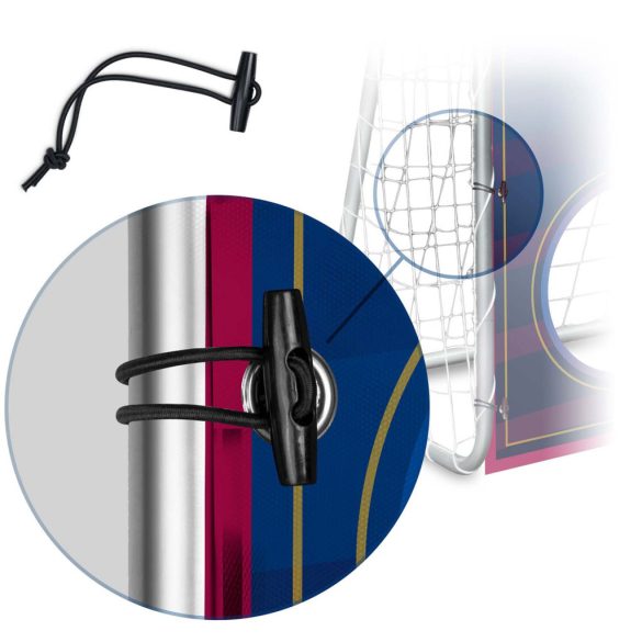 Célzóponyva futballkapura, Neo-Sport, 215 x 150 cm, sötétkék, vízálló, ütésálló, rögzítőkkel, könnyű felszerelés