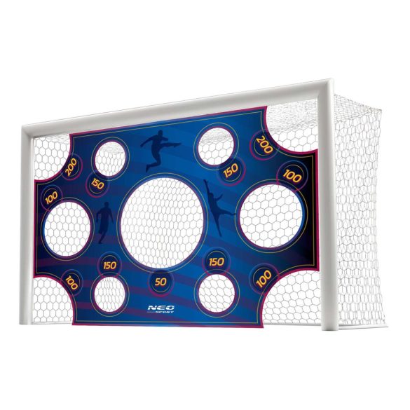 Célzóponyva futballkapura, Neo-Sport, 300 x 200 cm, sötétkék, vízálló, ütésálló, rögzítőkkel, könnyű felszerelés