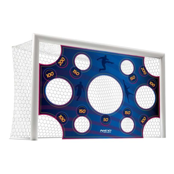 Célzóponyva futballkapura, Neo-Sport, 300 x 200 cm, sötétkék, vízálló, ütésálló, rögzítőkkel, könnyű felszerelés