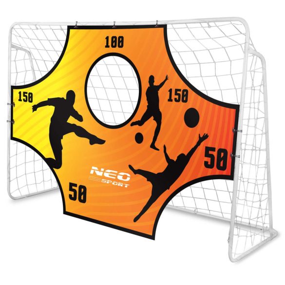 Célzóponyva futballkapura, Neo-Sport, 180 x 120 cm, vízálló, ütésálló, rögzítőkkel, könnyű felszerelés