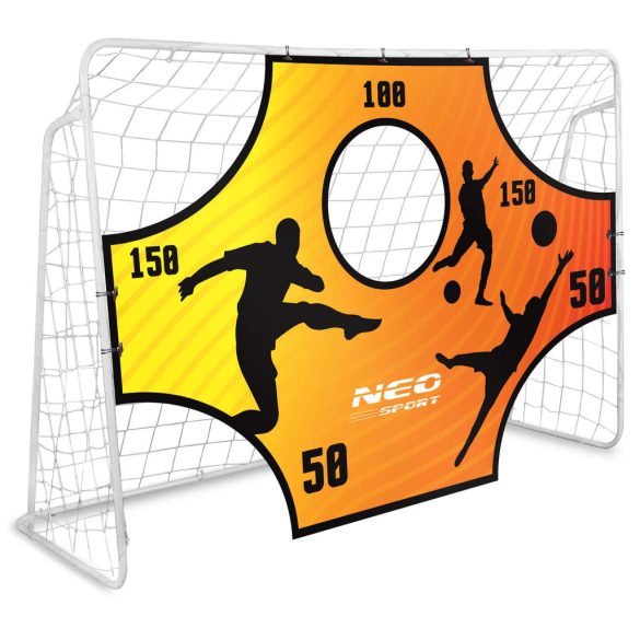 Célzóponyva futballkapura, Neo-Sport, 180 x 120 cm, vízálló, ütésálló, rögzítőkkel, könnyű felszerelés