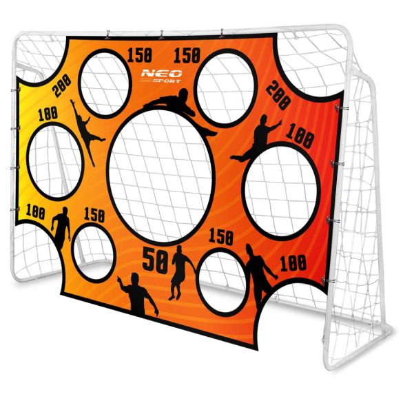Célzóponyva futballkapura, Neo-Sport, 215 x 150 cm, vízálló, ütésálló, rögzítőkkel, könnyű felszerelés